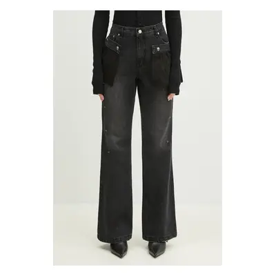 Džíny Andersson Bell Flower Lace Attached Bootcut dámské, high waist, apa796w