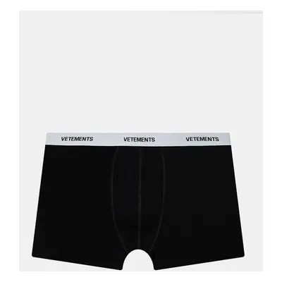 Boxerky VETEMENTS Allover Logo černá barva, MA66UN120B