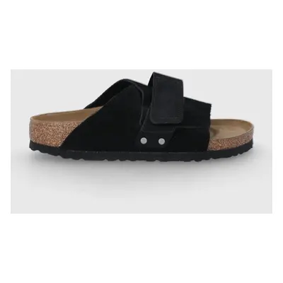 Semišové pantofle Birkenstock Kyoto dámské, černá barva, 1022566