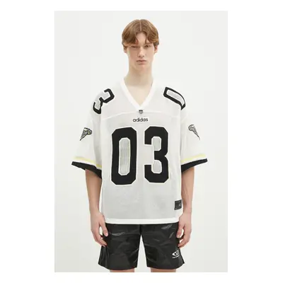 Bavlněné tričko adidas Originals KNIT JERSEY bílá barva, JX1699