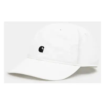 Bavlněná baseballová čepice Carhartt WIP Madison Logo Cap bílá barva, s aplikací, I034606