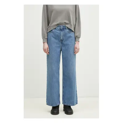 Bavlněné džíny Axel Arigato Wide-Leg Jeans dámské, modrá barva, A2628005