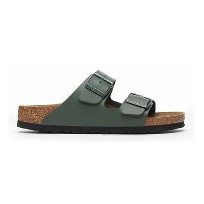 Kožené pantofle Birkenstock Arizona dámské, zelená barva, 1029107