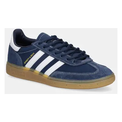 Semišové sneakers boty adidas Originals Handball Spezial x Sporty & Rich modrá barva, JP7066