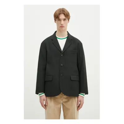 Vlněné sako Visvim Bowen Blazer černá barva, 125105013021