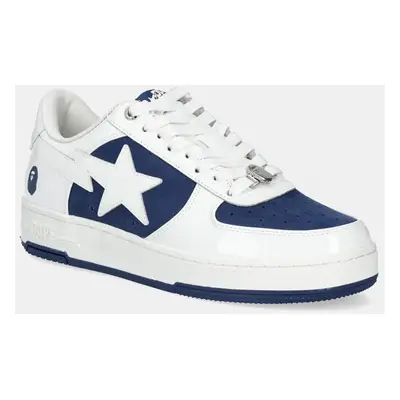 Kožené sneakers boty A Bathing Ape BAPE STA #6 M2 tmavomodrá barva, 1K80191306