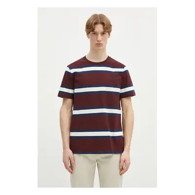 Bavlněné tričko Fred Perry vínová barva, M9852.K22