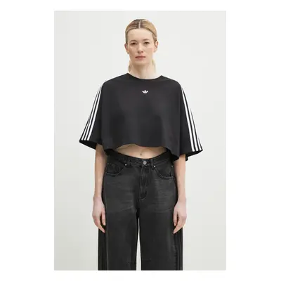 Bavlněné tričko adidas Originals BOXY TEE černá barva, JY8884