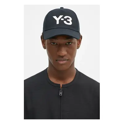 Kšiltovka Y-3 Stripes Double Brim Cap černá barva, s aplikací, JP1142