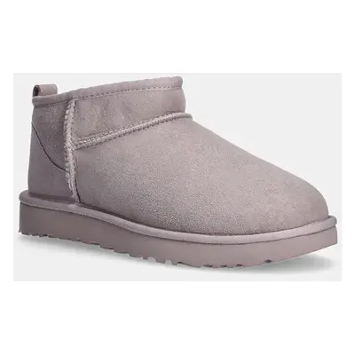 Semišové sněhule UGG Classic Ultra Mini fialová barva, 1116109-PSK