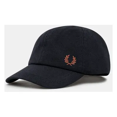 Bavlněná baseballová čepice Fred Perry tmavomodrá barva, HW6726.Y31