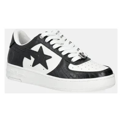 Kožené sneakers boty A Bathing Ape BAPE STA #3 M2 černá barva, 1K80191303