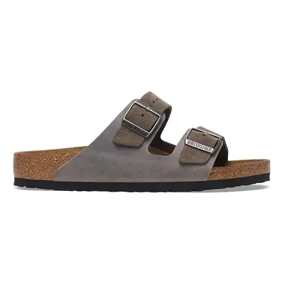 Kožené pantofle Birkenstock Arizona pánské, zelená barva, 1029159