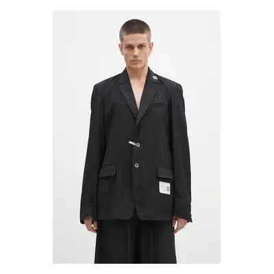 Vlněné sako Maison MIHARA YASUHIRO Aged Suit Blazer černá barva, A13JK033