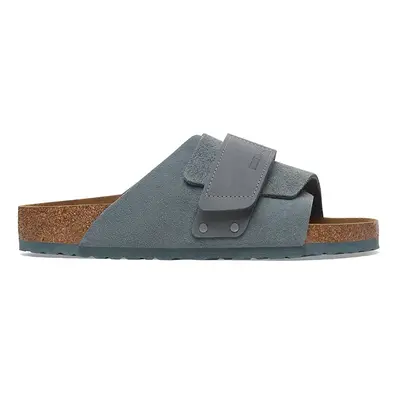 Kožené pantofle Birkenstock Kyoto dámské, šedá barva, 1029157