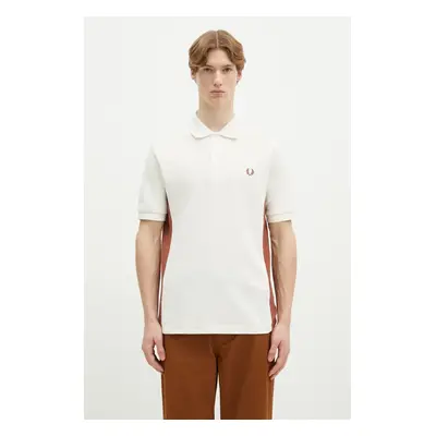 Bavlněné polo tričko Fred Perry béžová barva, M9875.760