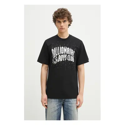 Bavlněné tričko Billionaire Boys Club Embellished Arch Logo T-Shirt černá barva, s potiskem, B25