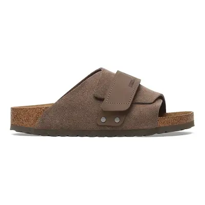 Kožené pantofle Birkenstock Kyoto zelená barva, 1029137