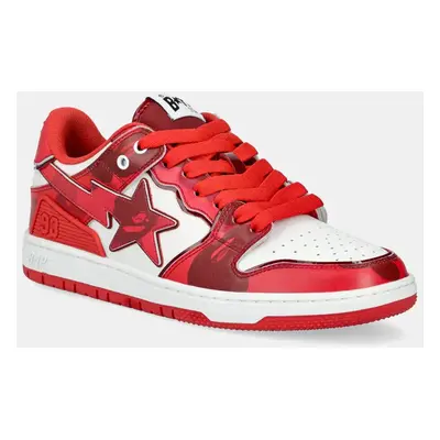 Sneakers boty A Bathing Ape BAPE SK8 STA #1 M2 červená barva, 1K80191310