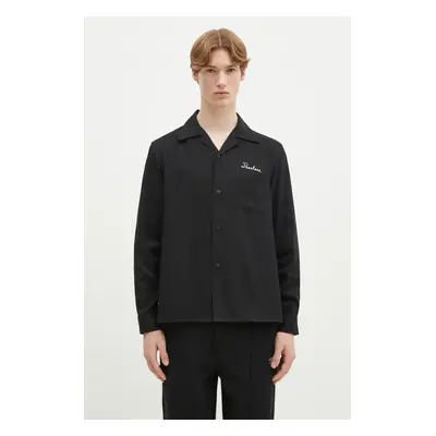 Košile Visvim Keesey Sp Shirt L/S pánská, černá barva, regular, 125105011015