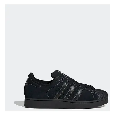 Semišové sneakers boty adidas Originals Superstar II černá barva, JH5470