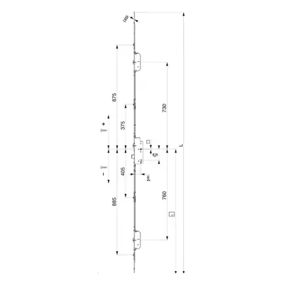 Z-TF zámek E92 DM45 PZ 2MF+4iS VK8 F-2.200X16 , prodlužitelný PT