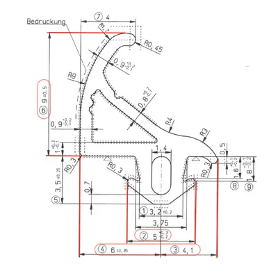 Těsnění pro profil Brügmann DP 1500 R