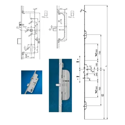 Z-TS zámek E92 DM45 PZ 2BO GM1.050 VK8 F-2.400x16 modular PT-M