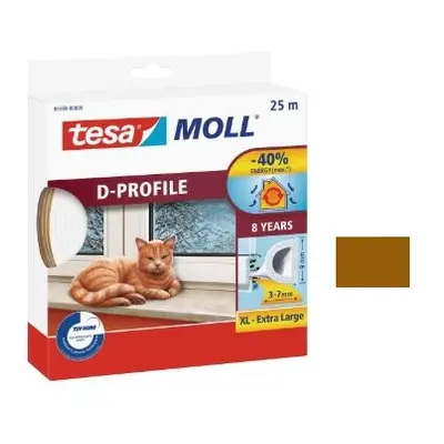 Gumové těsnění D profil - tesamol® Barva: Hnědá, Balení: 25 m