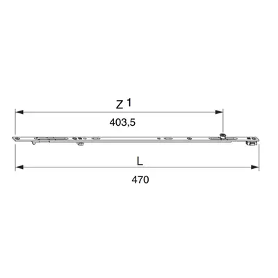 Střední závora 1280 1I-S, MM FFM 801-1280