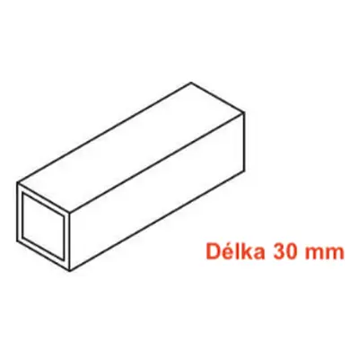 Redukce čtyřhranu 8/9 L=30 mm