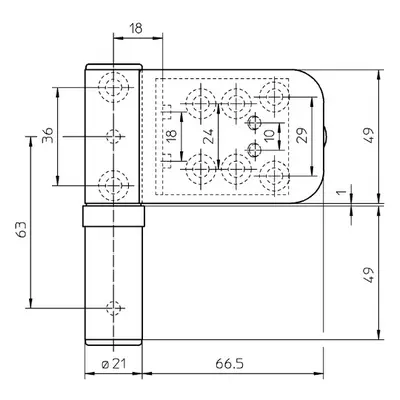 Dveřní pant Siku 3D K4240 , RAL9016 bílý