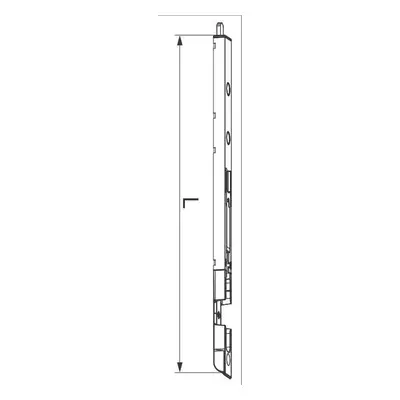 Dveřní zástrč pro dřevěné dveře, dlouhá 540 mm, 4mm,