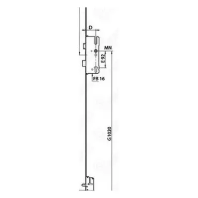 Roto zámek CA60A 40/92/8/P/2200/3x16/SL/2A-0201*