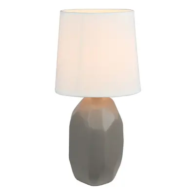 Kondela Keramická stolní lampa, šedohnědá taupe, QENNY TYP 3