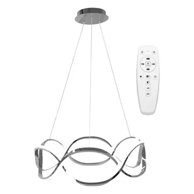 Toolight Moderní stropní svítidlo LED + PILOT APP801-CP Twist Chrome