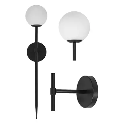 Toolight Moderní lampa nástěnná černá 52cm APP577-1W