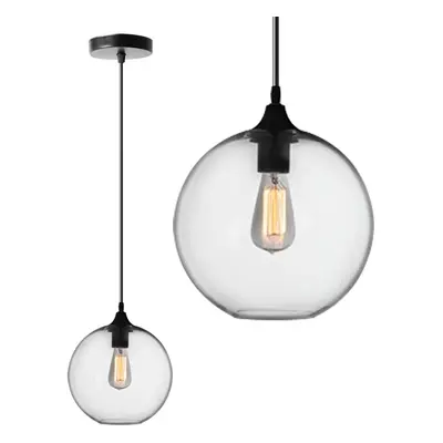 Toolight Skleněná závěsná stropní lampa APP311-1CP Loft