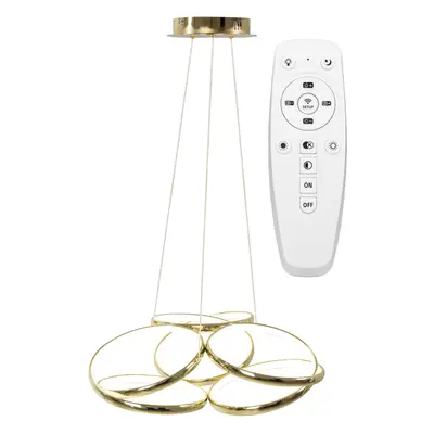 Toolight Moderní stropní svítidlo LED + Ovladač APP794-CP Flat Gold