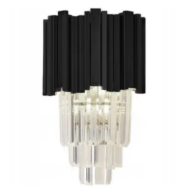 Toolight Křišťálová nástěnná lampa 312357 Black mat