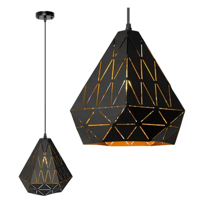 Toolight Trojúhelníková geometrická stropní lampa černá APP252-1CP