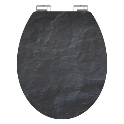 Eisl Sanitär WC prkénko MDF Soft Close Black Stone High Gloss 80535