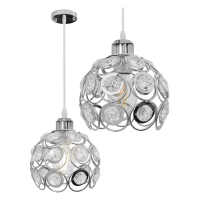 Toolight Elegantní stropní světlo APP207 Crystal Loft Silver