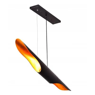 Toolight Stropní lampa APP298-1CP Tuba černé zlato 60cm