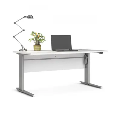 Tvilum Výškově nastavitelný psací stůl Office 80400/318 bílá/silver grey