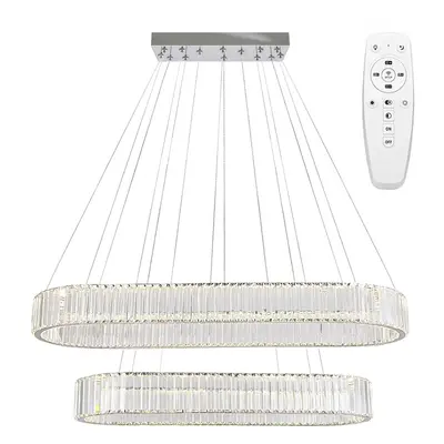 Toolight Závěsné designové osvětlení CRYSTAL LED + dálkové ovládání APP1546-CP2 Chrome