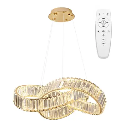 Toolight Závěsné designové osvětlení CRYSTAL LED + dálkové ovládání APP1538-CP GOLD