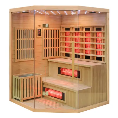 BPS-koupelny Kombinovaná sauna 2v1 HYD-4227 - Infrasauna + finská sauna 150x150, 4-5 osob