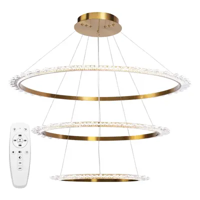 Toolight Závěsné designové osvětlení CRYSTAL LED + dálkové ovládání APP1609-3C Gold