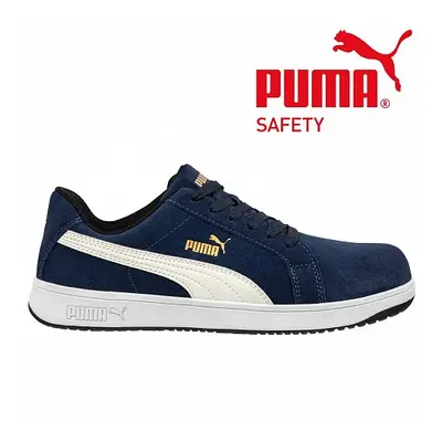 Bezpečnostní polobotka PUMA ICONIC SUEDE NAVY LOW S1P